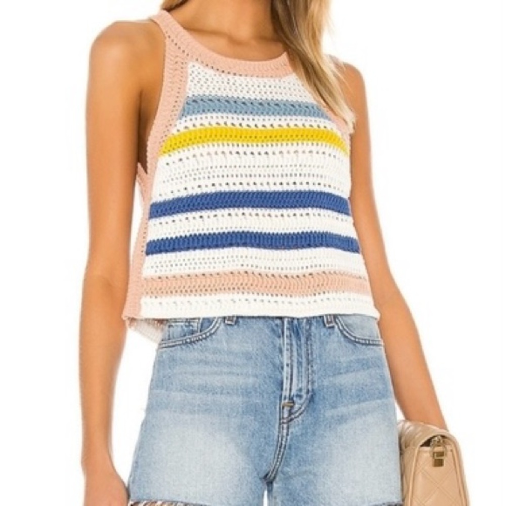 NWT BCBGENERATION Crochet Tank in Multi Color REVOLVE S
